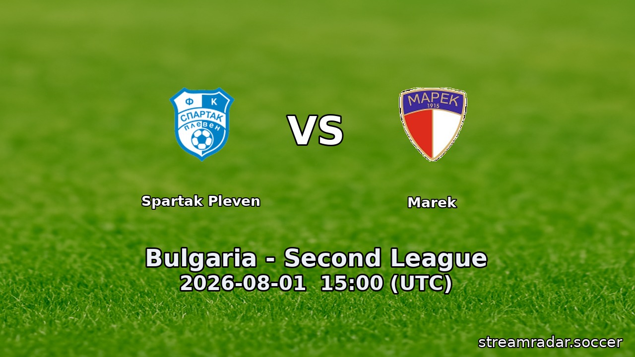 Spartak Pleven vs Marek