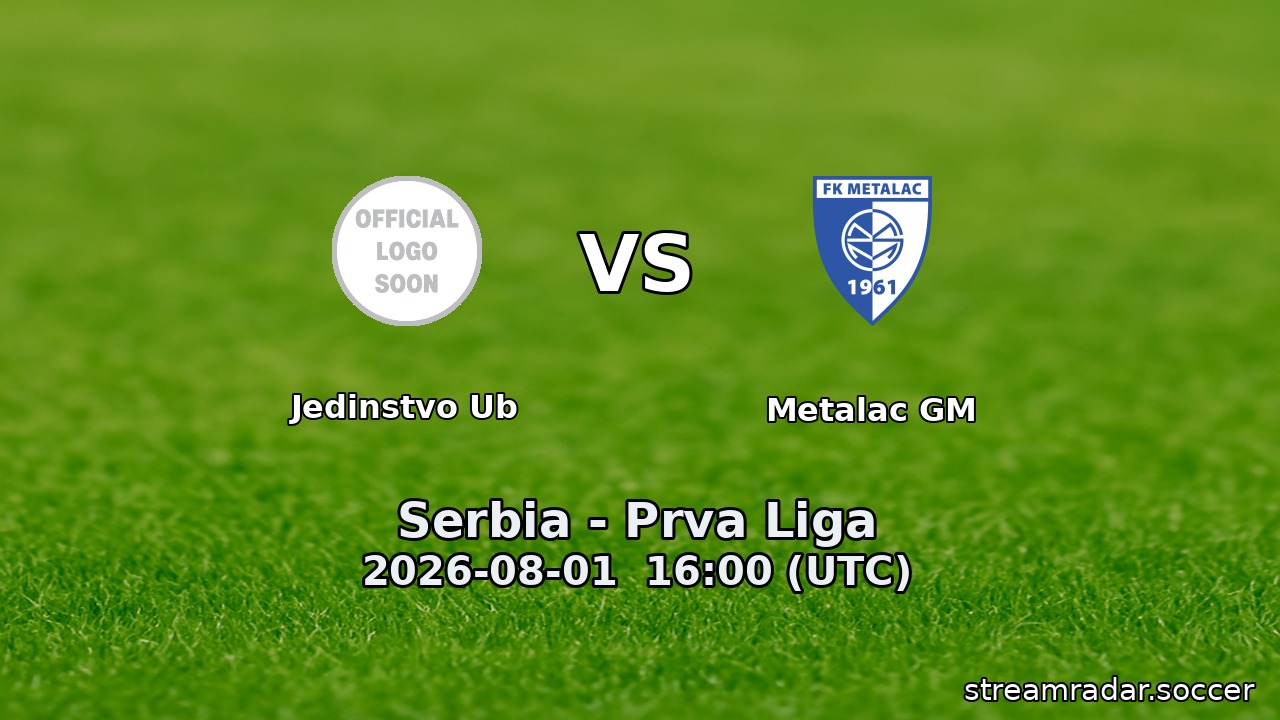 Jedinstvo Ub vs Metalac GM