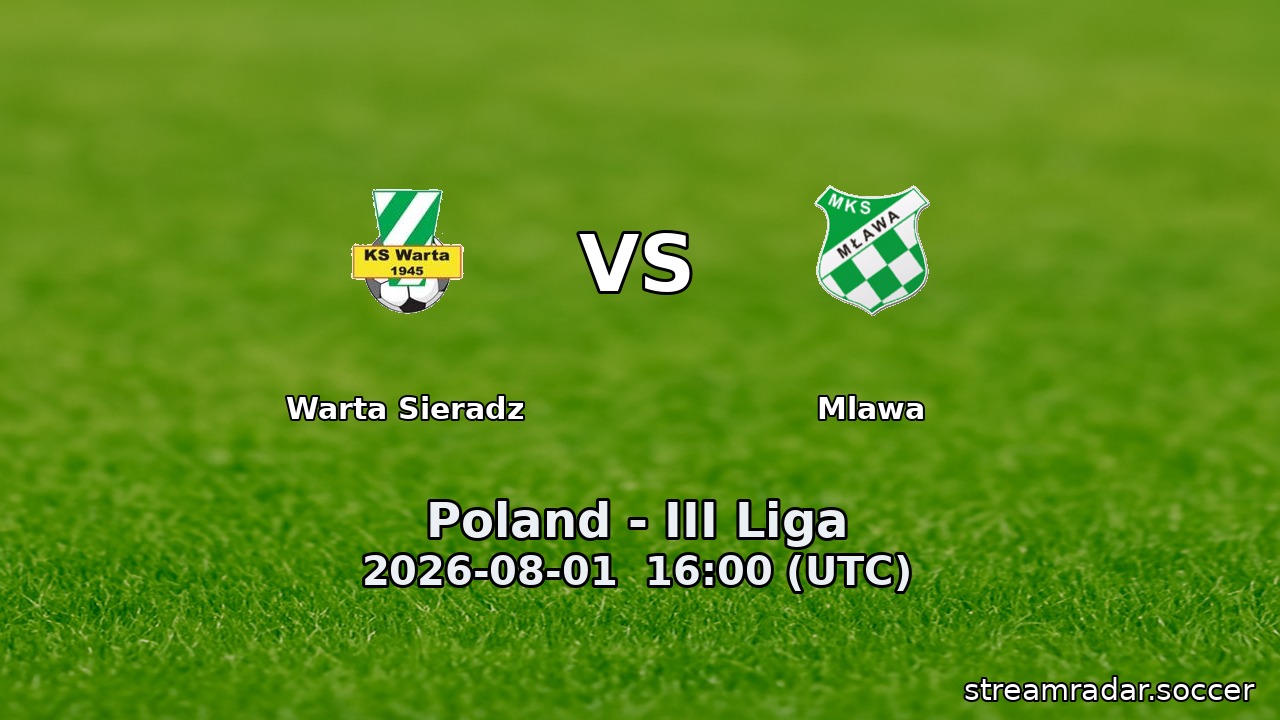 Warta Sieradz vs Mlawa