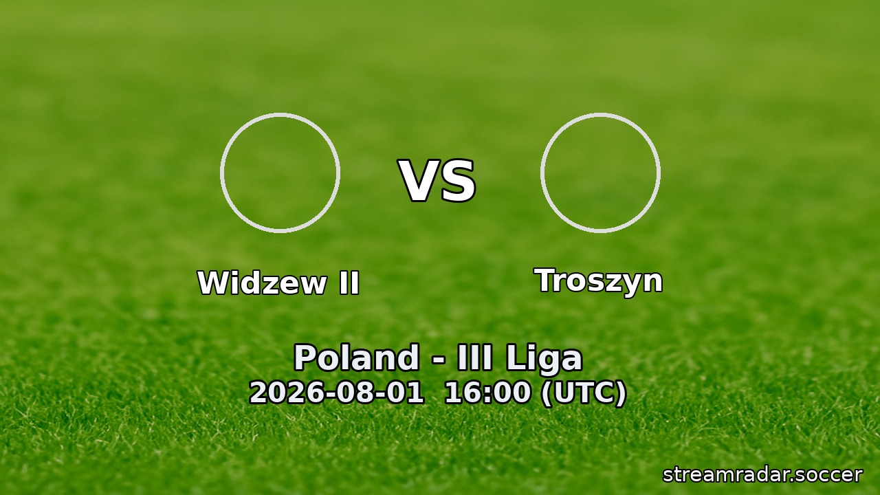 Widzew II vs Troszyn