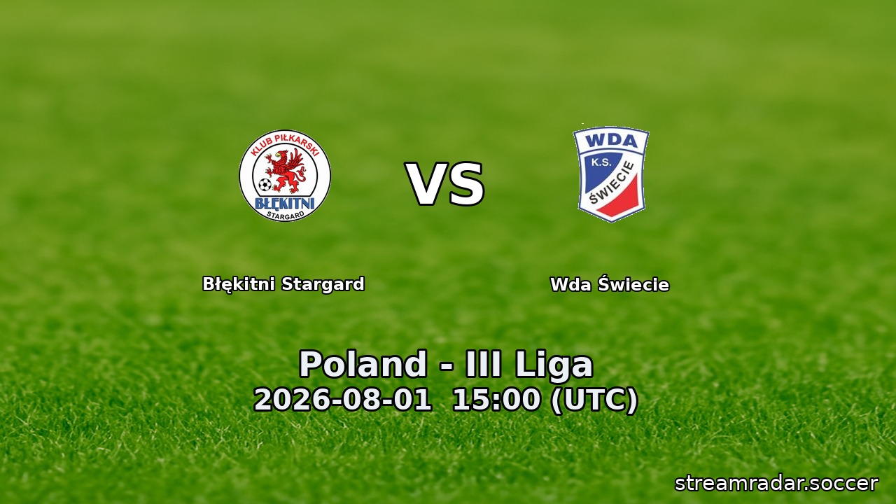 Błękitni Stargard vs Wda Świecie