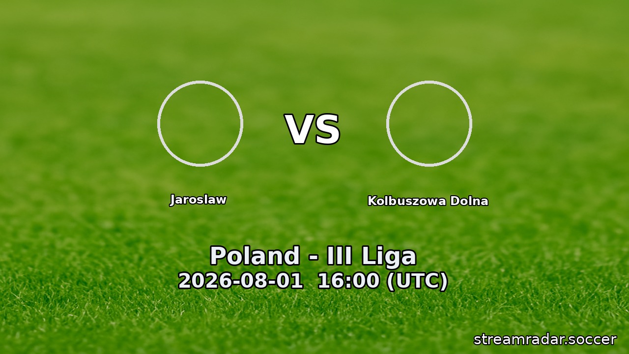 Jaroslaw vs Kolbuszowa Dolna