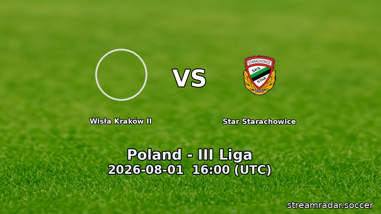 Wisła Kraków II vs Star Starachowice