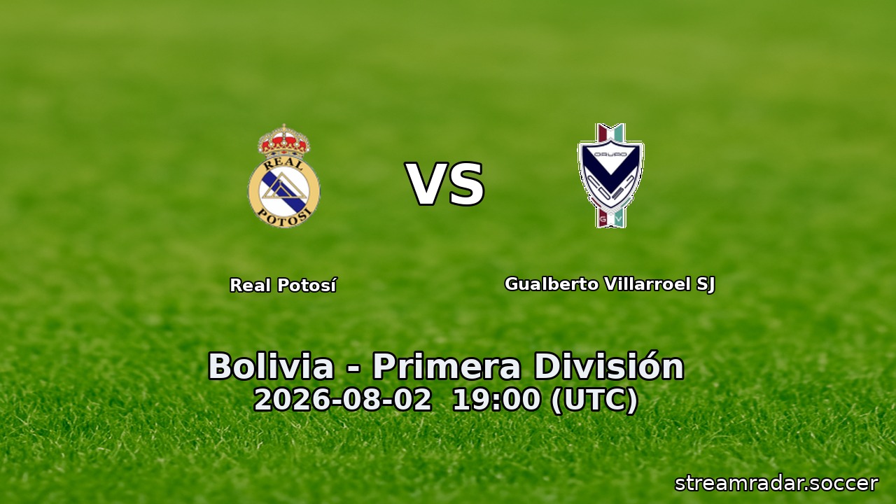 Real Potosí vs Gualberto Villarroel SJ