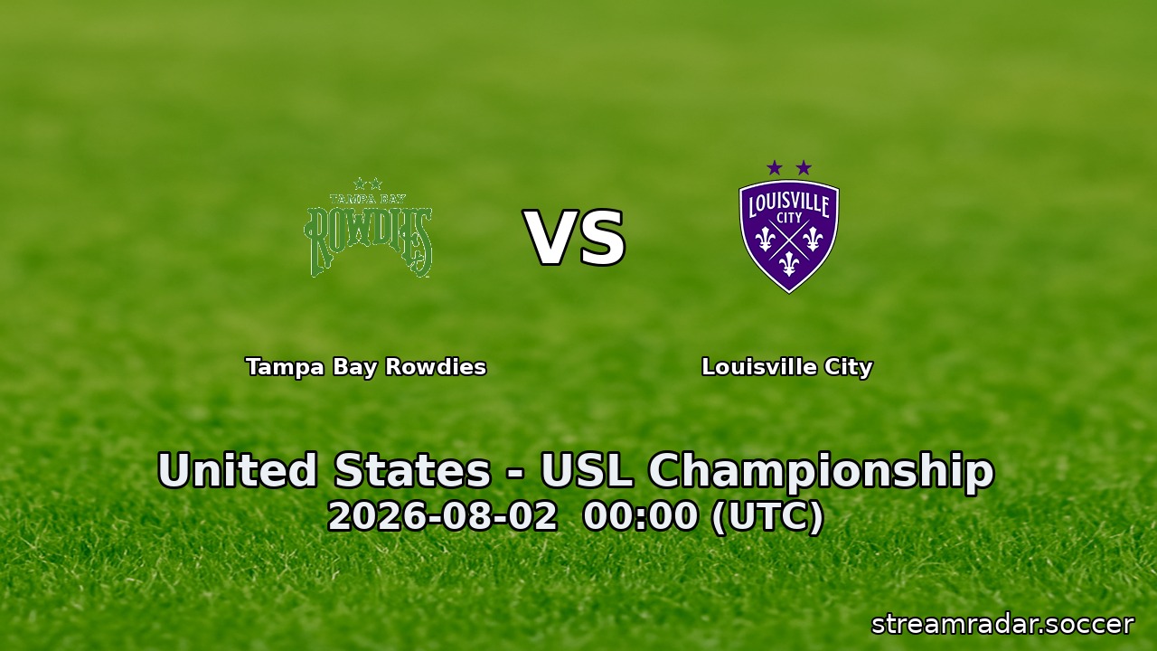 Tampa Bay Rowdies vs Louisville City