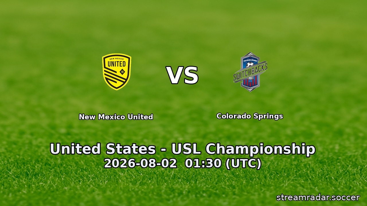 New Mexico United vs Colorado Springs
