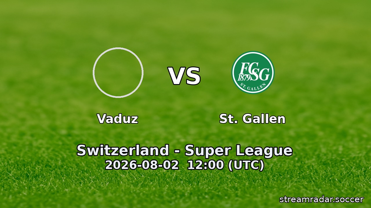 Vaduz vs St. Gallen