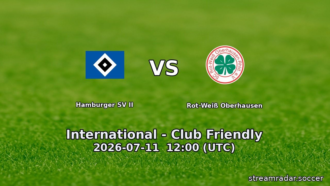 Hamburger SV II vs Rot-Weiß Oberhausen