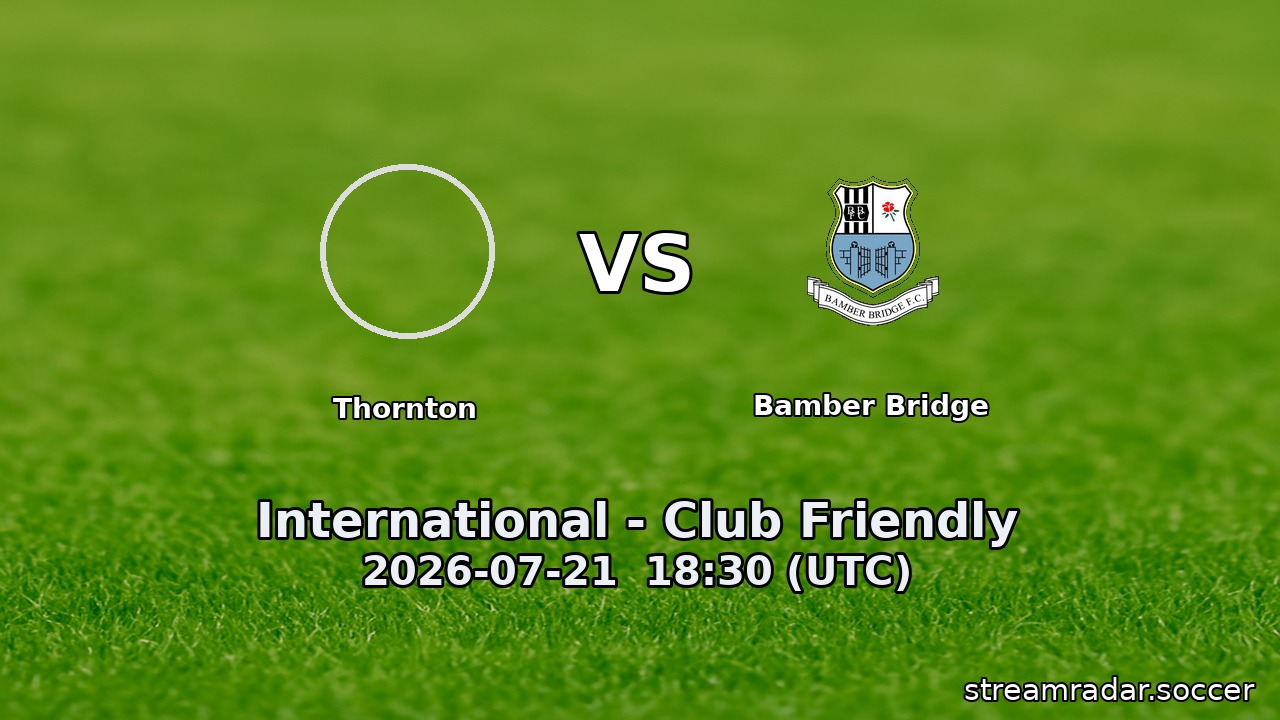 Thornton vs Bamber Bridge