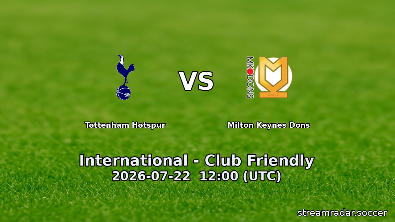 Tottenham Hotspur vs Milton Keynes Dons