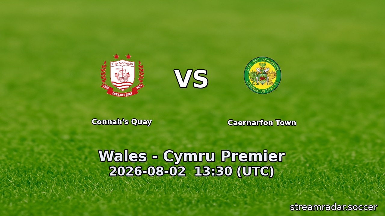 Connah's Quay vs Caernarfon Town