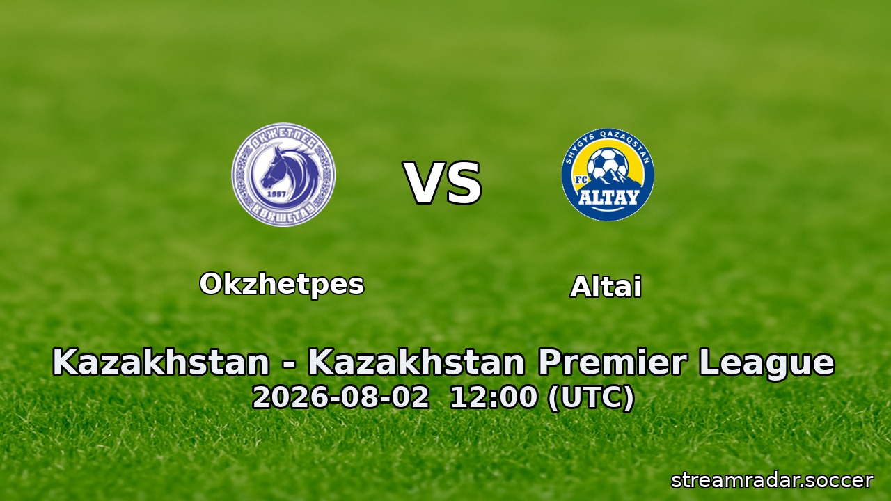 Okzhetpes vs Altai