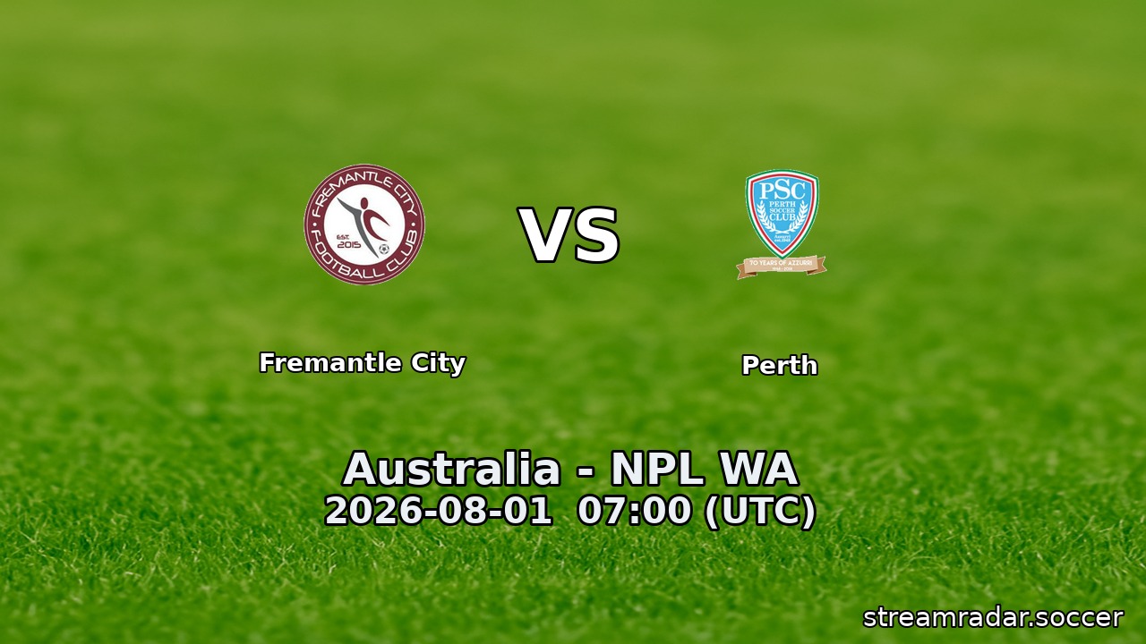 Fremantle City vs Perth