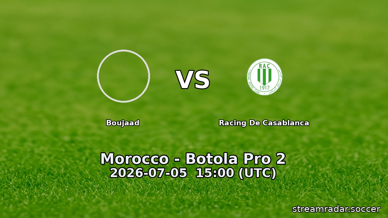Boujaad vs Racing De Casablanca