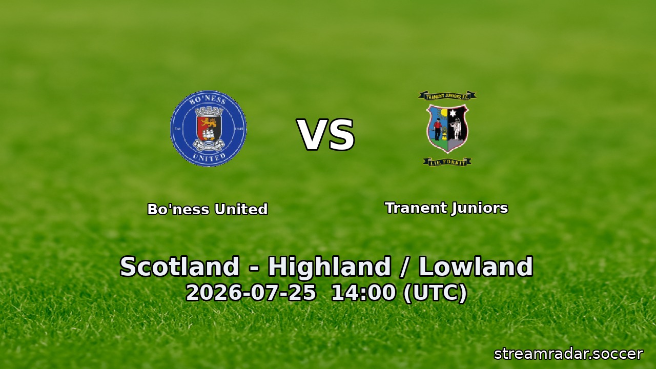Bo'ness United vs Tranent Juniors