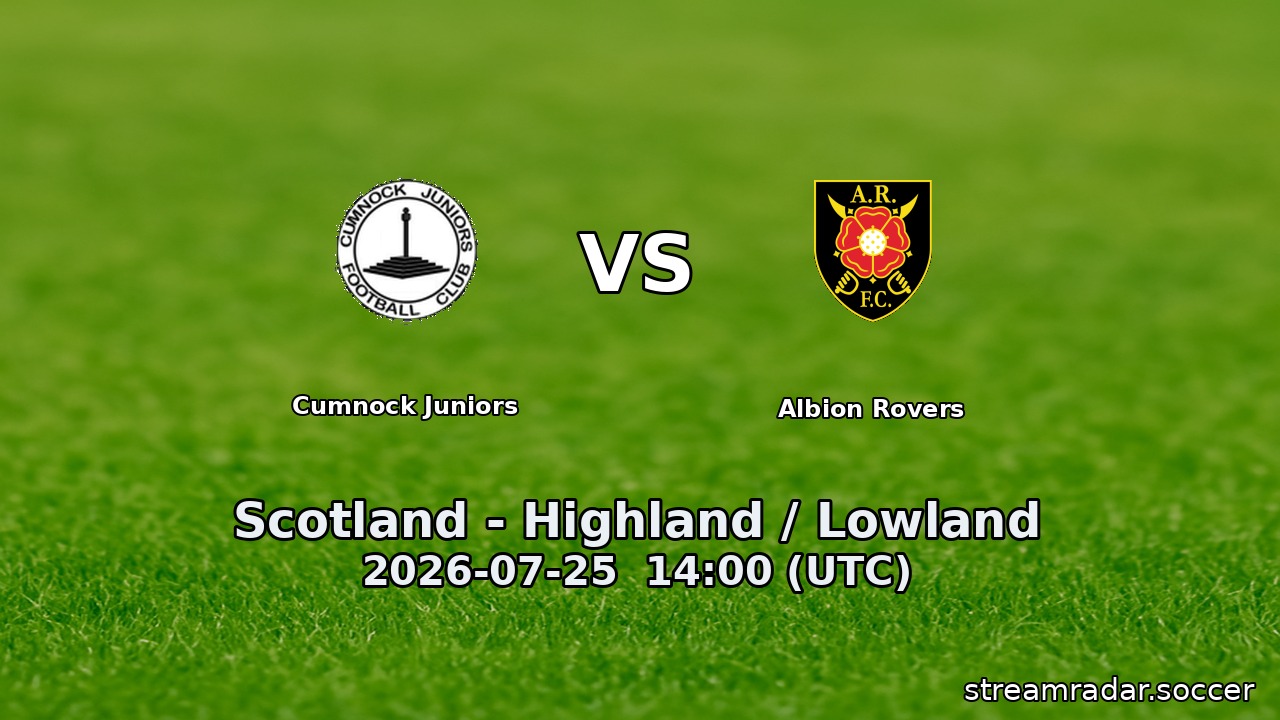 Cumnock Juniors vs Albion Rovers