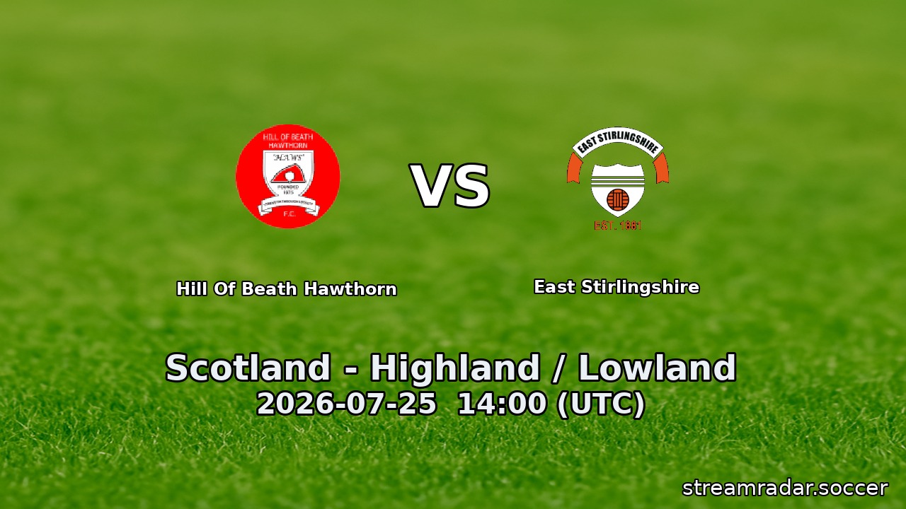 Hill Of Beath Hawthorn vs East Stirlingshire