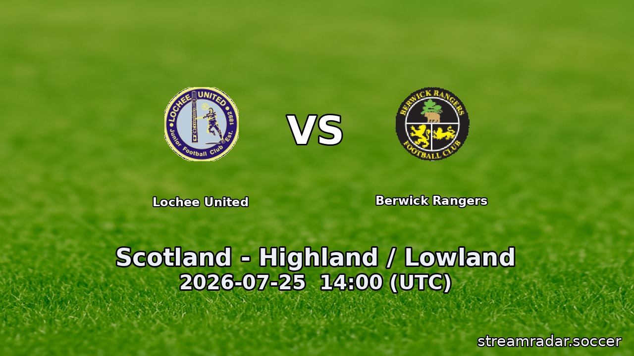 Lochee United vs Berwick Rangers