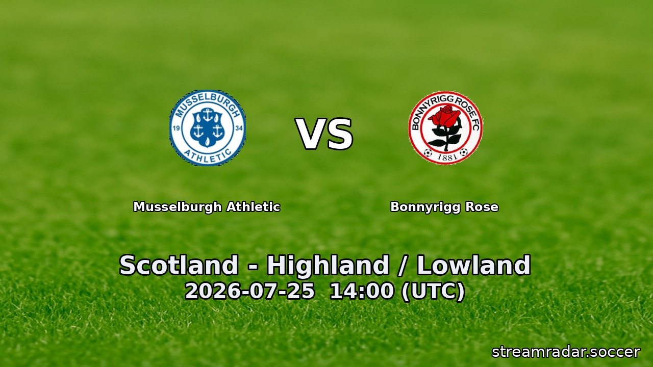 Musselburgh Athletic vs Bonnyrigg Rose