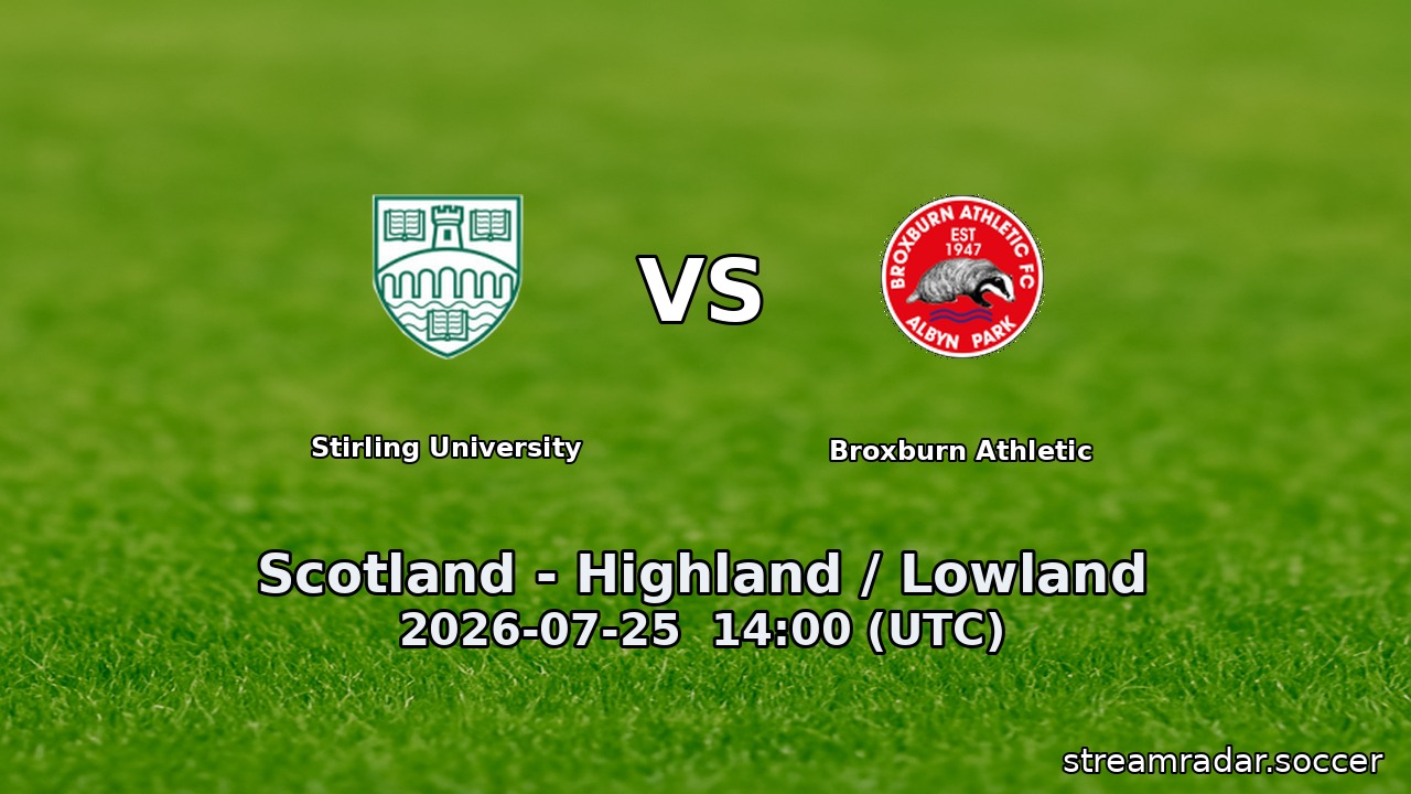 Stirling University vs Broxburn Athletic