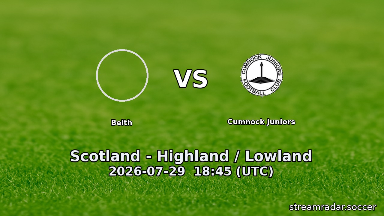 Beith vs Cumnock Juniors