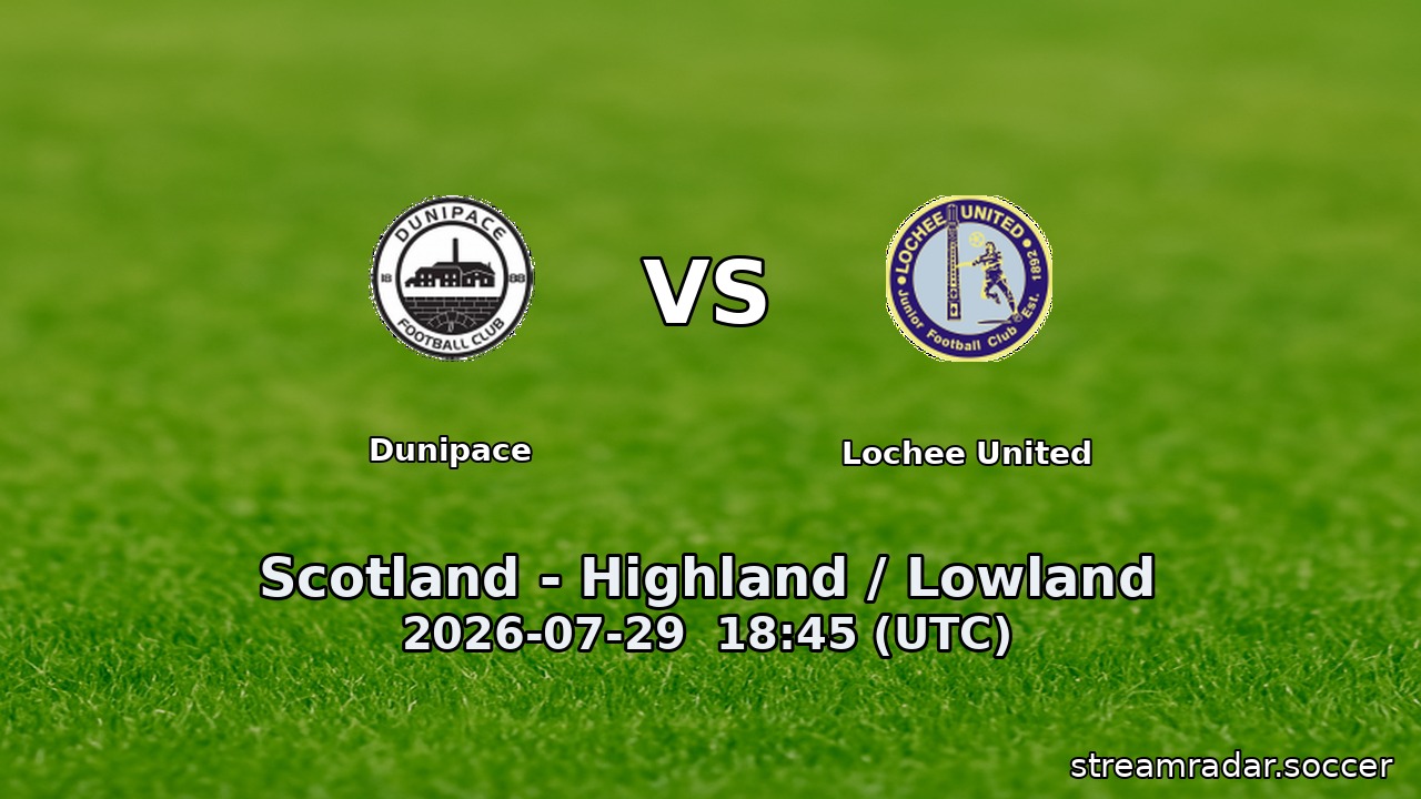 Dunipace vs Lochee United