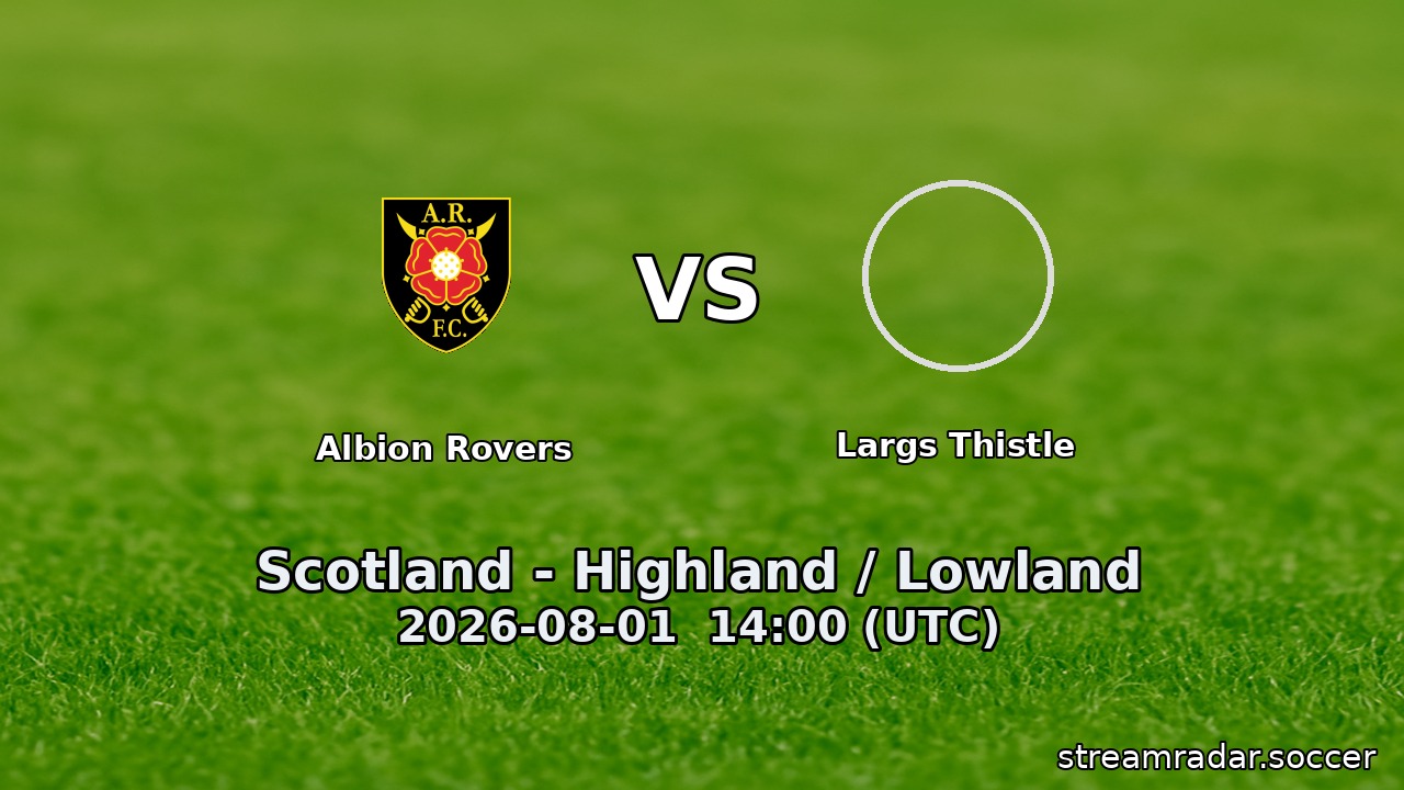 Albion Rovers vs Largs Thistle
