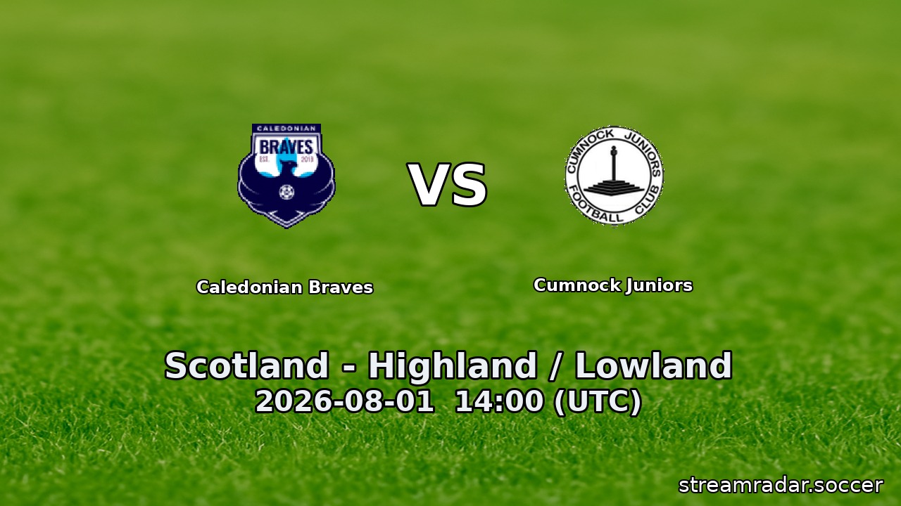 Caledonian Braves vs Cumnock Juniors
