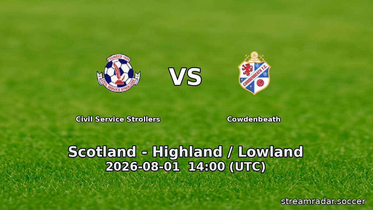 Civil Service Strollers vs Cowdenbeath