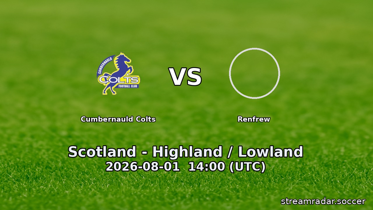 Cumbernauld Colts vs Renfrew