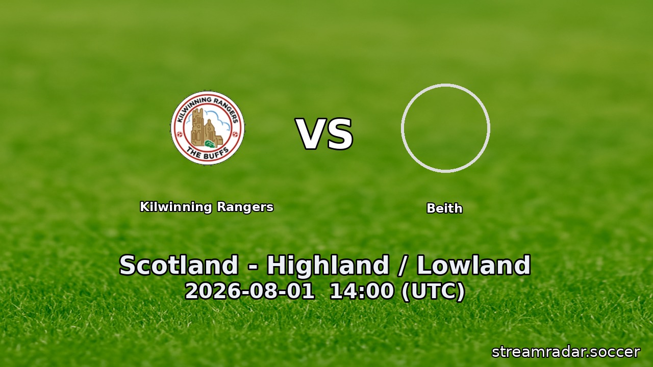 Kilwinning Rangers vs Beith