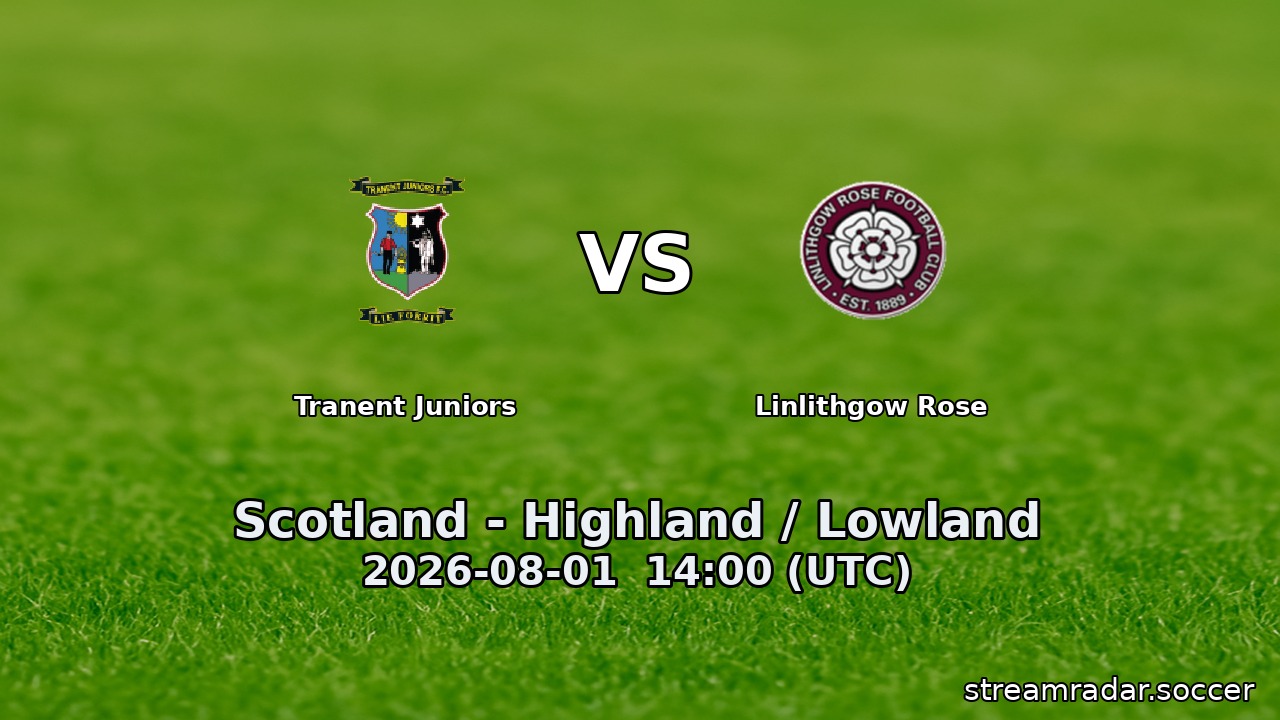 Tranent Juniors vs Linlithgow Rose
