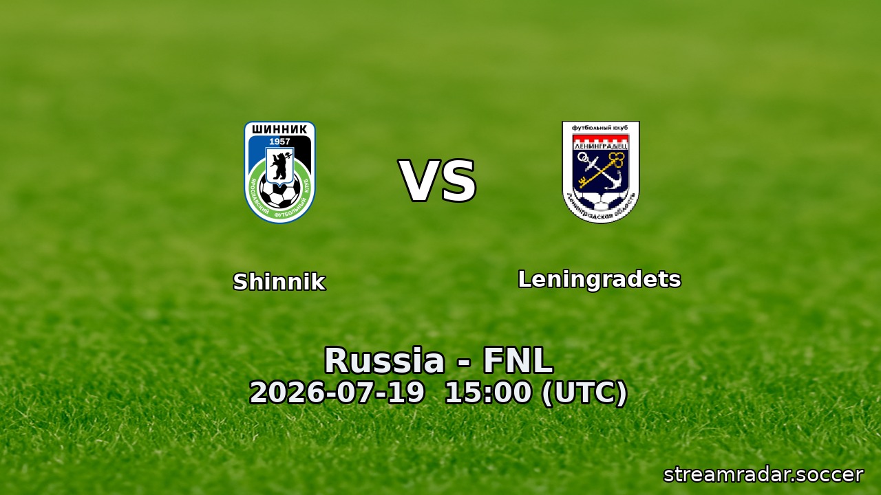 Shinnik vs Leningradets