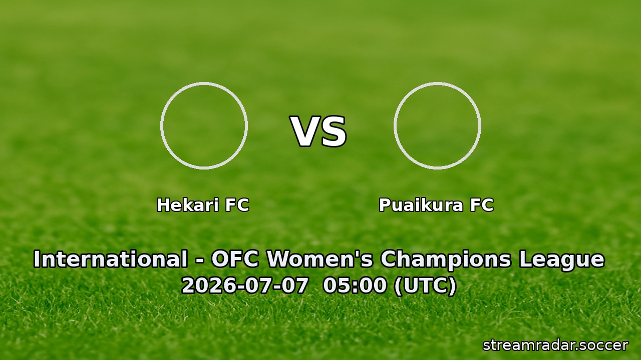Hekari FC vs Puaikura FC