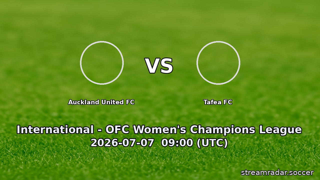 Auckland United FC vs Tafea FC