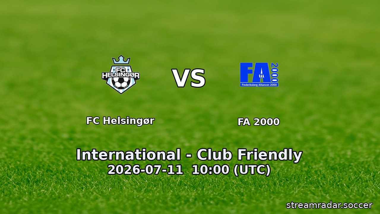 FC Helsingør vs FA 2000
