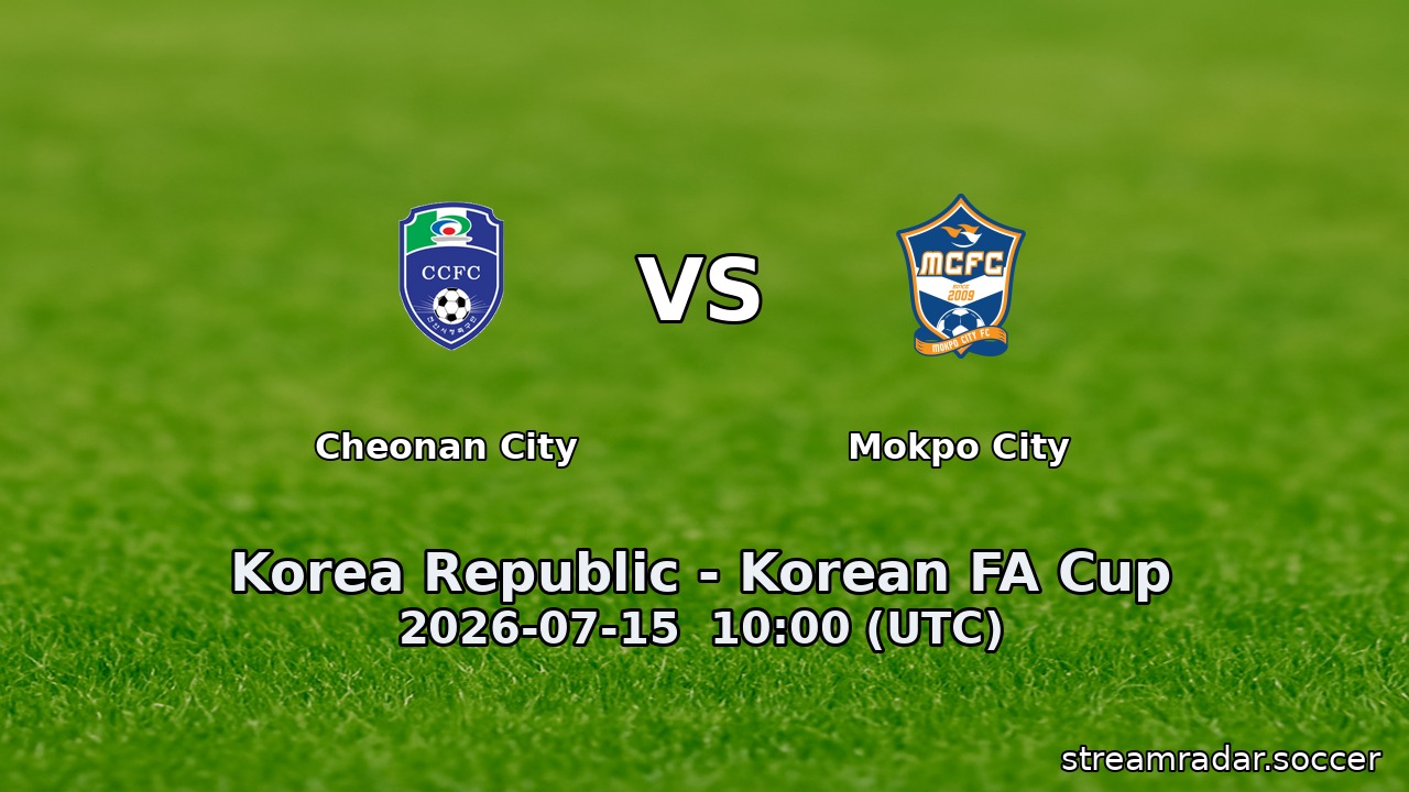 Cheonan City vs Mokpo City