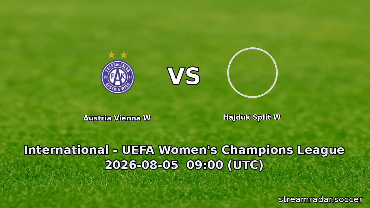 Austria Vienna W vs Hajduk Split W