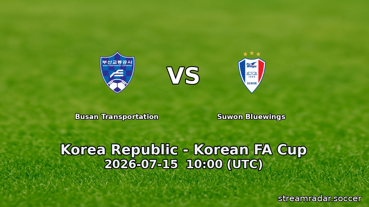 Busan Transportation vs Suwon Bluewings