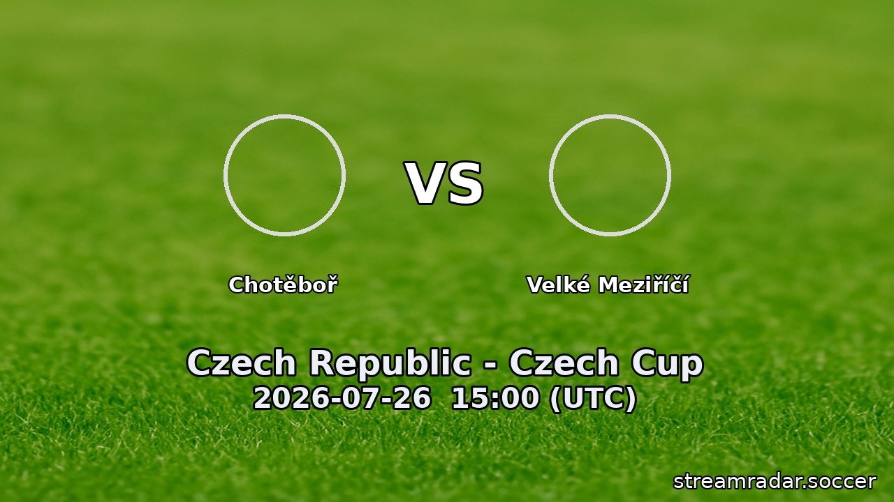 Chotěboř vs Velké Meziříčí