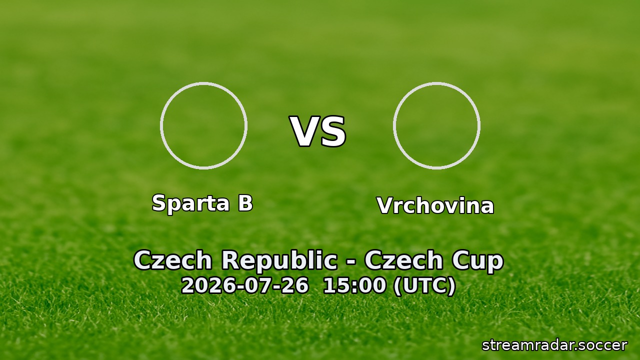 Sparta B vs Vrchovina