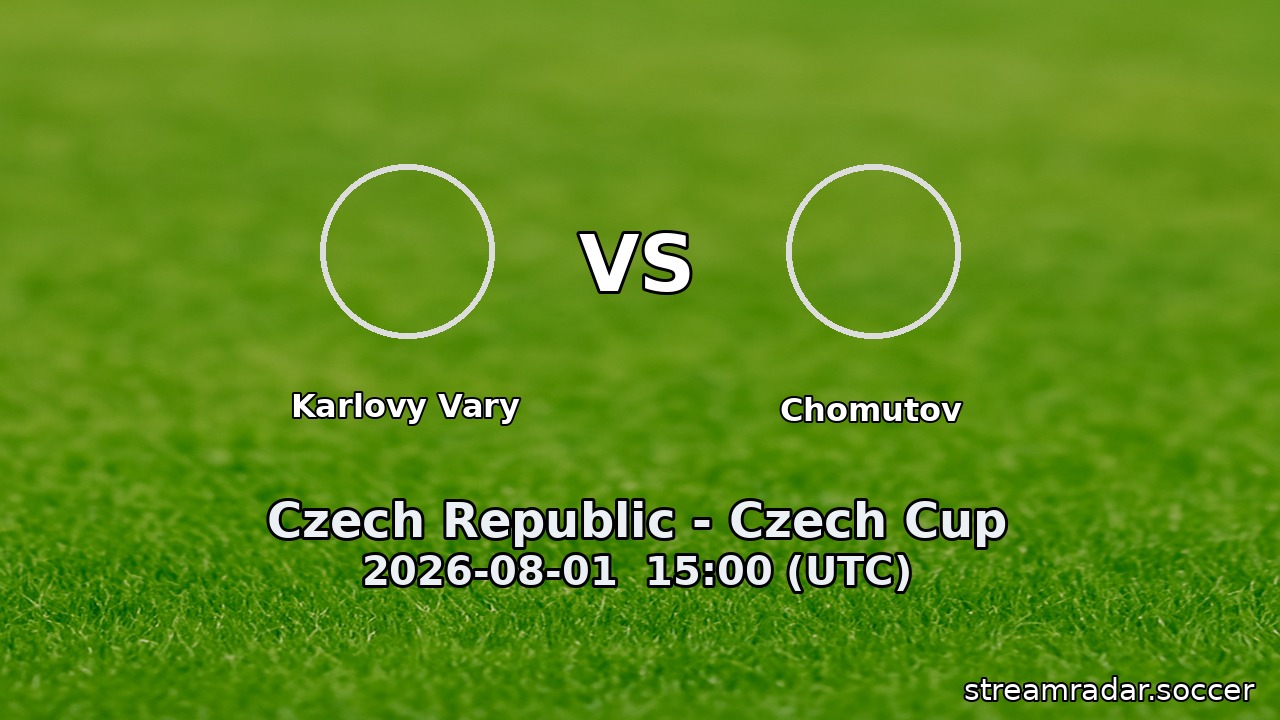 Karlovy Vary vs Chomutov