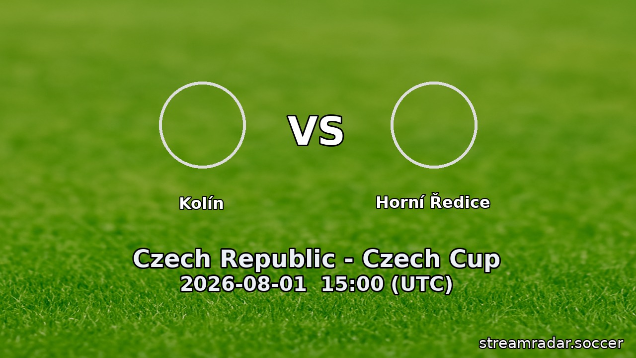 Kolín vs Horní Ředice