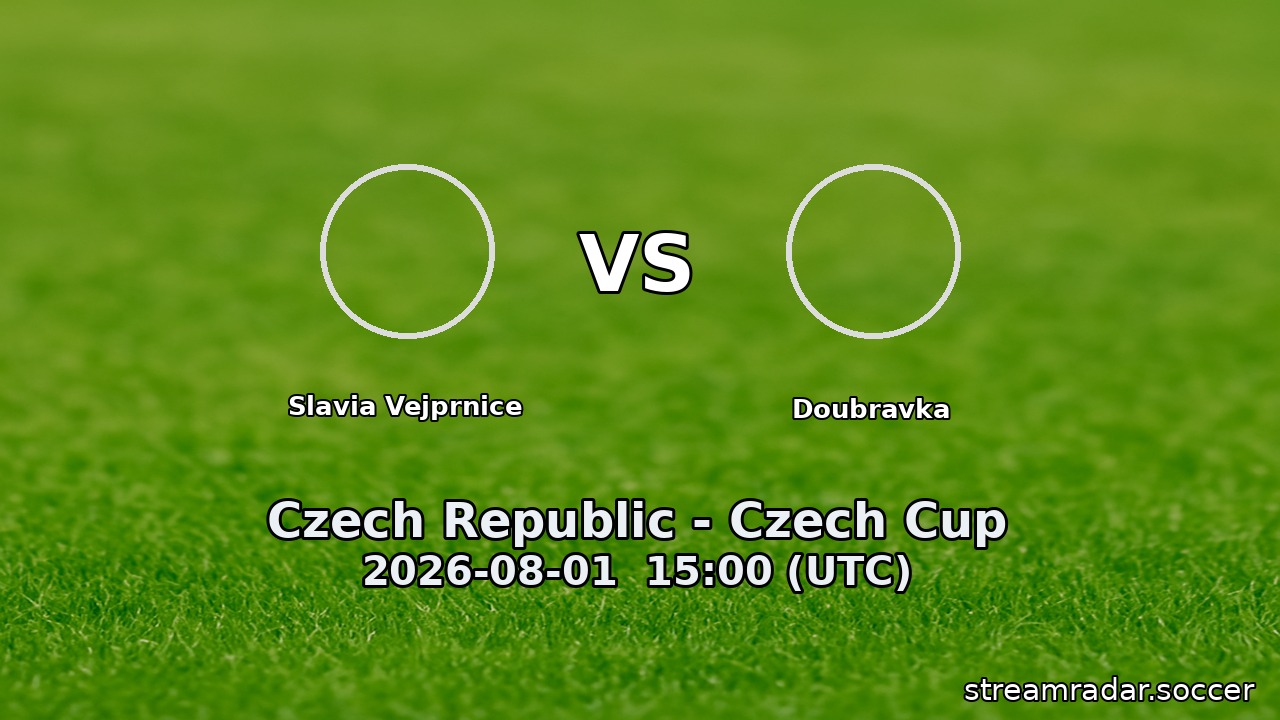 Slavia Vejprnice vs Doubravka