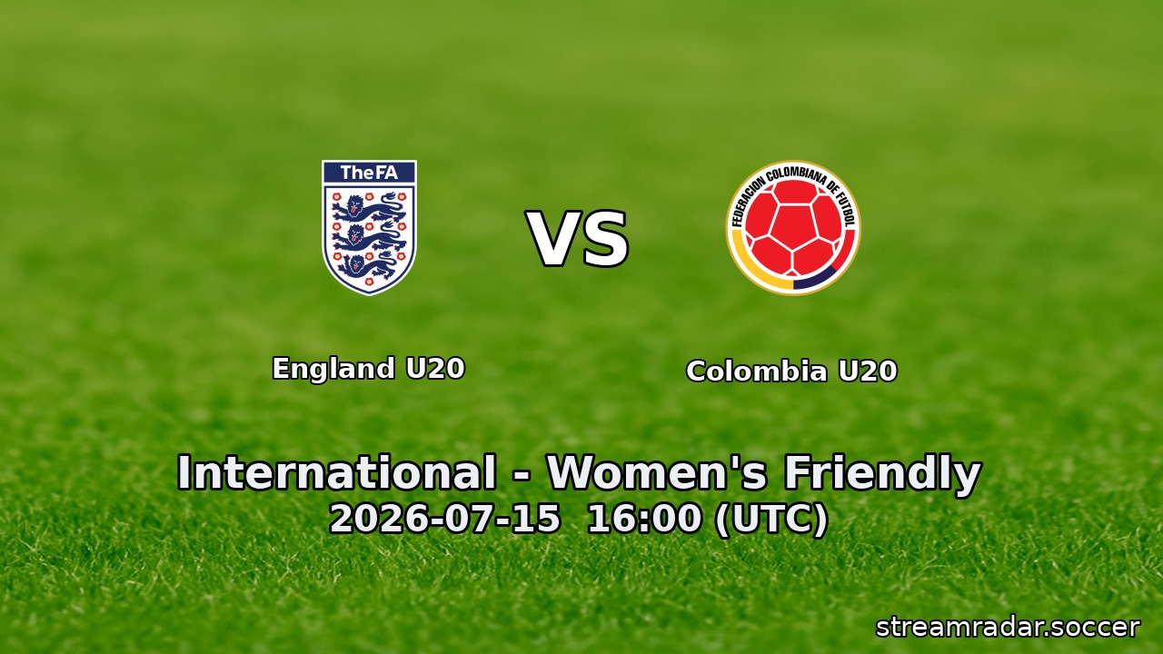 England U20 vs Colombia U20