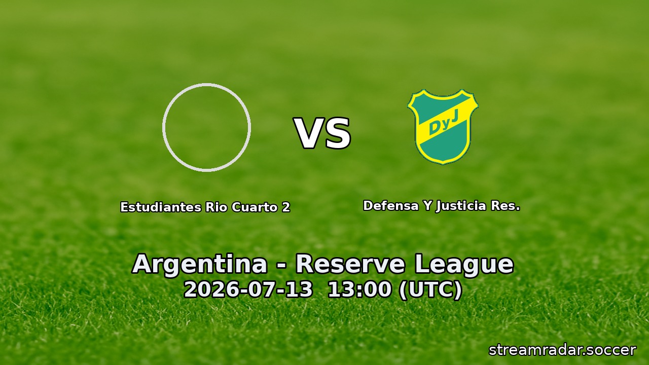 Estudiantes Rio Cuarto 2 vs Defensa Y Justicia Res.