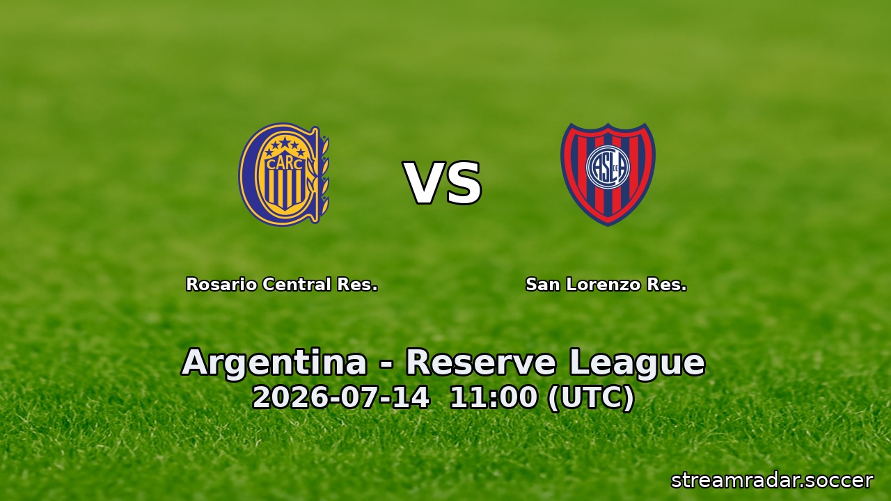 Rosario Central Res. vs San Lorenzo Res.