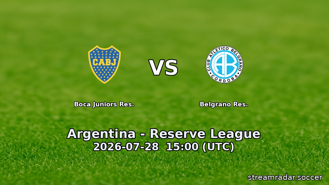 Boca Juniors Res. vs Belgrano Res.