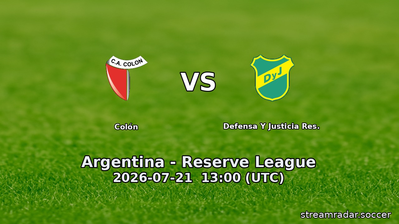 Colón vs Defensa Y Justicia Res.