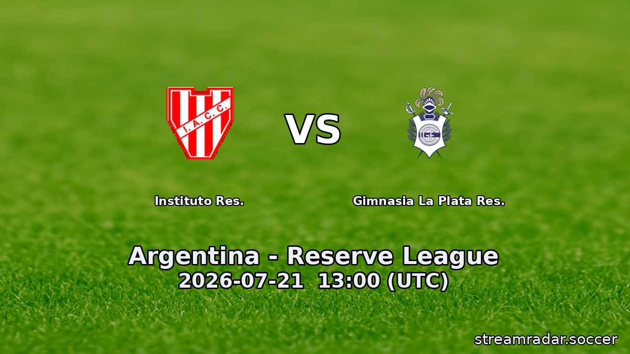 Instituto Res. vs Gimnasia La Plata Res.